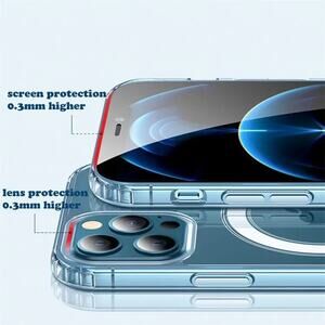 Clear wireless charging phone case for iPhone 13 pro max,  iphone 12 13 14